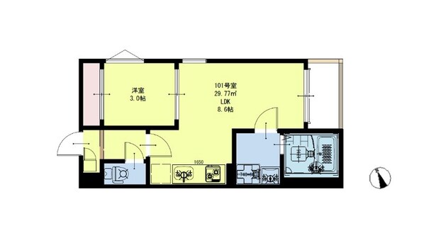 東仙台駅 徒歩6分 1階の物件間取画像